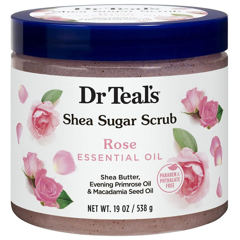 Dr Teal Rose Shea Sugar Body Scrub Rose Essential