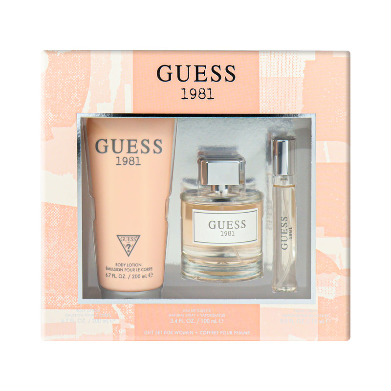 GUESS 1981 3 Pieces Gift Set For Women - EDT 100 ml + 200 Body Lotion + 15 Ml