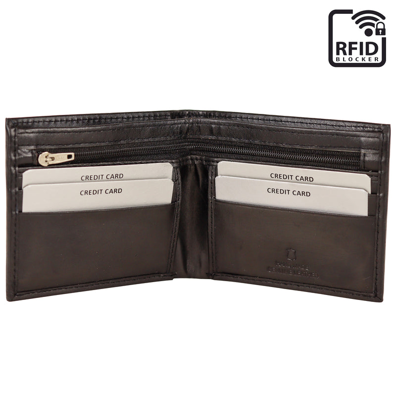 Roberto Ballmore Men's RFID Blocking, Hand-Crafted Leather Wallet