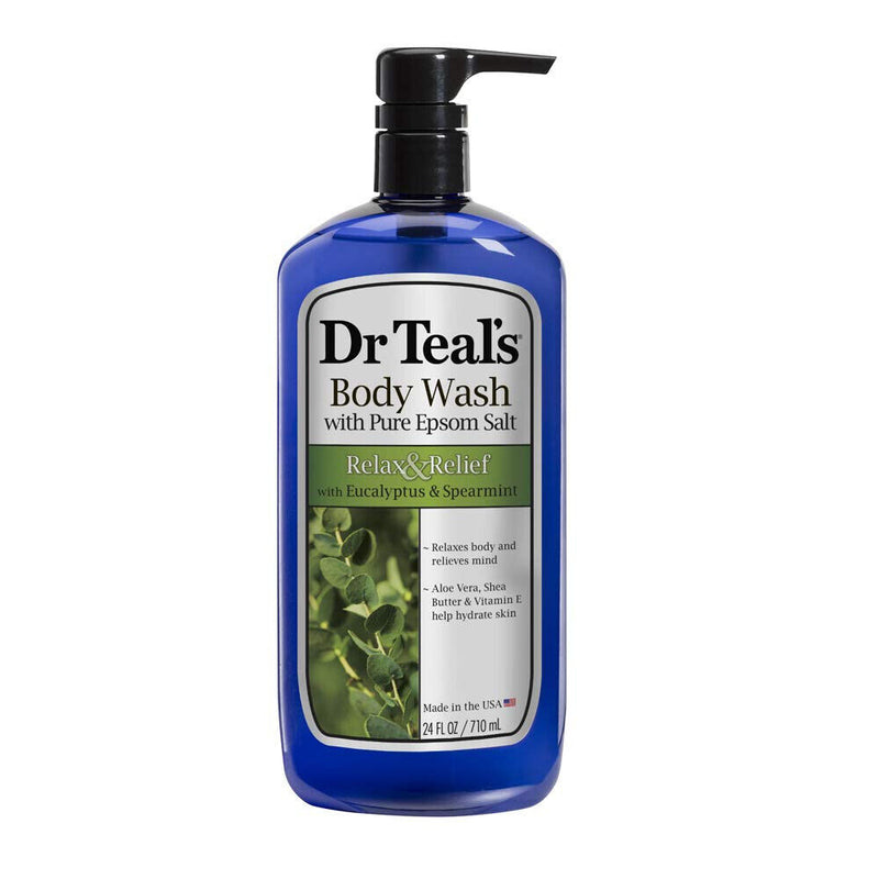 Dr Teal's Body Wash, Relax & Relief with Eucalyptus & Spearmint 710 Ml