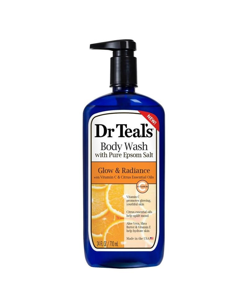Dr Teal's Glow & Radiance Body Wash with Pure Epsom Salt and Vitamin C 710ml