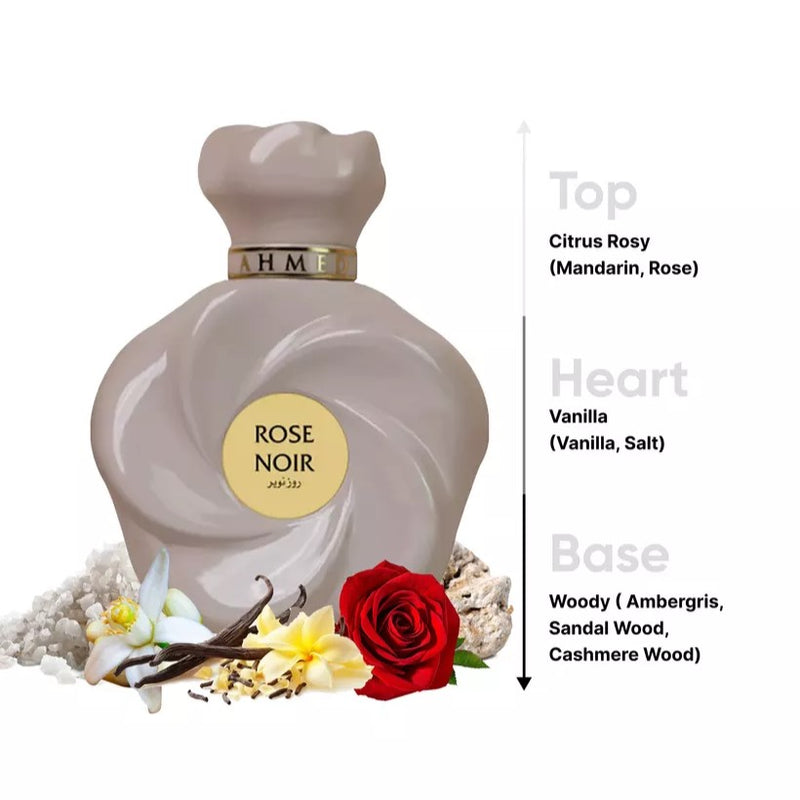 Buy Ahmed Al Maghribi Rose Noir Perfume for Women 75ml | Xpressions.ae