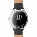 ELIZ ES8950G1SNN SS Case & Leather Strap Date Men's Watch