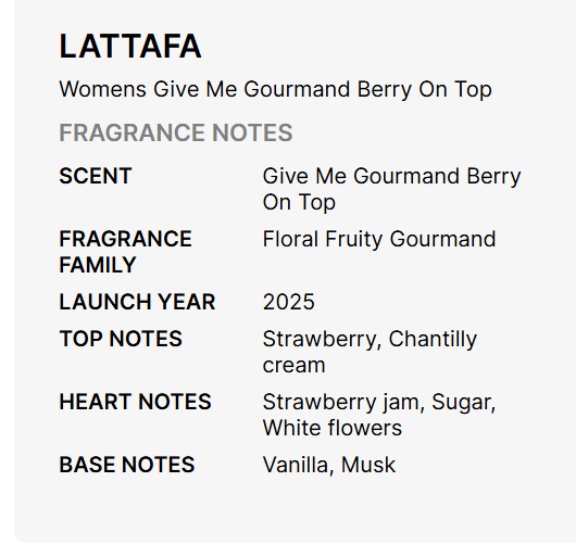 Lattafa Give Me Gourmand Berry On Top Eau De Parfum for Unisex 75ml
