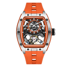 ALDEN ROYSTON AR8450 Orange Skeleton Dial Watch