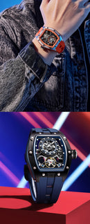 ALDEN ROYSTON AR8450 Navy Skeleton Dial Watch