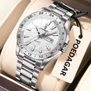 Poedagar 683SLWH White Dial Stainless Steel Quartz Men's Watch