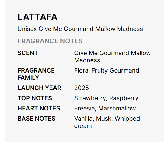Lattafa Give Me Gourmand Mallow Madness Eau De Parfum  For Unisex 75ml