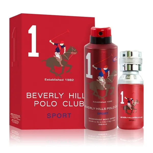 Beverly Hills Polo Club Sport No1, Gift Set for Men EDT 50ml + Deodorant 175ml