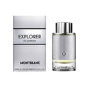 Montblanc Explorer Platinum perfume bottle and packaging on a white background | Xpressions.ae
