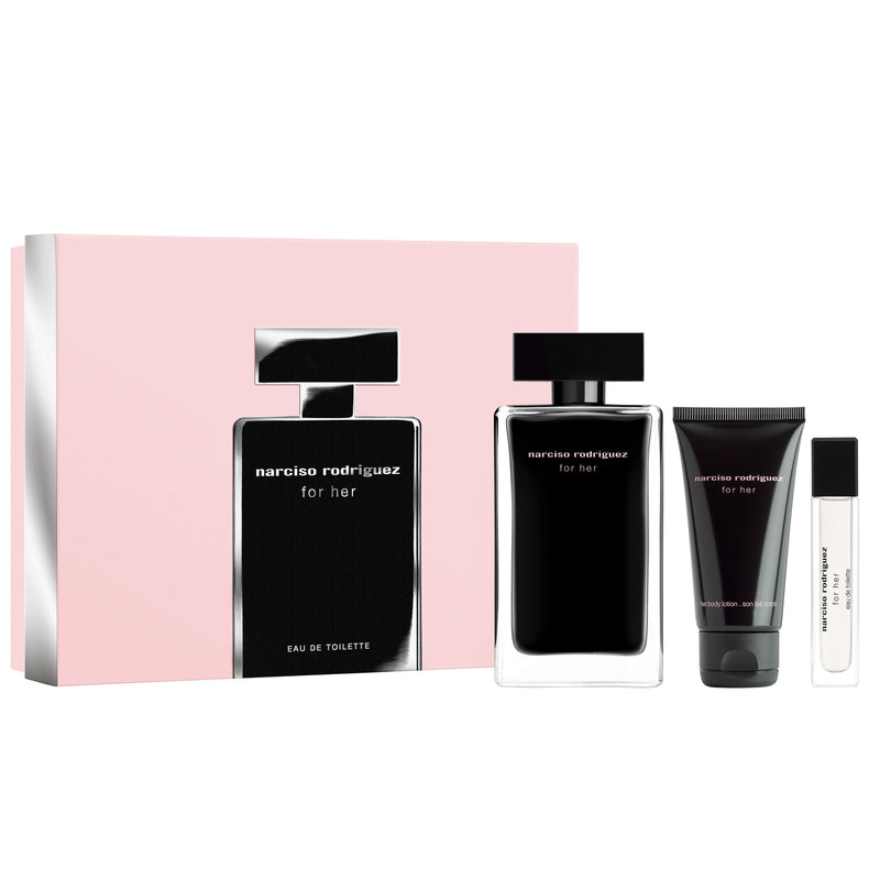 NARICSO RODRIGUEZ FOR HER EDT 100ml+50ml Body Lotion+10ml Purse Spray