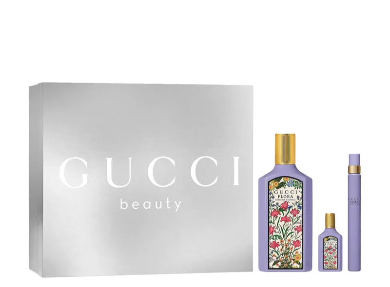 Gucci Flora Gorgeous Magnolia for Women EDP 100ml + EDP 5ml + TS 10ml Gift Set