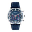 BLADE BARE BLUE 3673G1SBB SS Case & Leather Strap Multifunction Men’s Watch