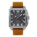 BLADE Vertex Grey 3690G1SGD SS Case & Leather Strap Multifunction Men's Watch