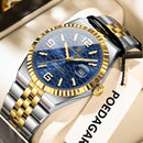 Poedagar 839GUBU Blue Dial Stainless Steel Quartz Men's Watch