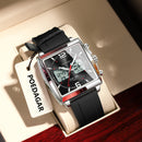 Poedagar E109SLBK Black Dial Silicone Strap Men's Watch