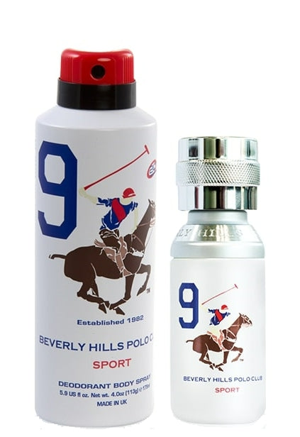 Beverly Hills Polo Club Sport Gift Set for Men Deodorant EDT 175ml & Perfume 50ml