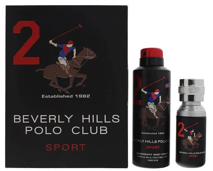 Beverly Hills Polo Club Sport No 2 Gift Set for Men EDT