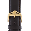 ELIZ ES8950G1GCO SS Case & Leather Strap Date Men's Watch