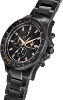 MASERATI SFIDA 44MM CHRONOGRAPH BLACK DIAL BLACK BRACELET – R8873640011