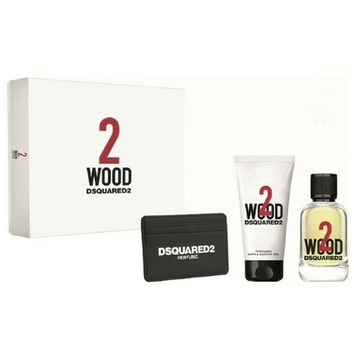 Dsquared2 2 Wood Set EDT 100ml + SG 100ml + Card Holder