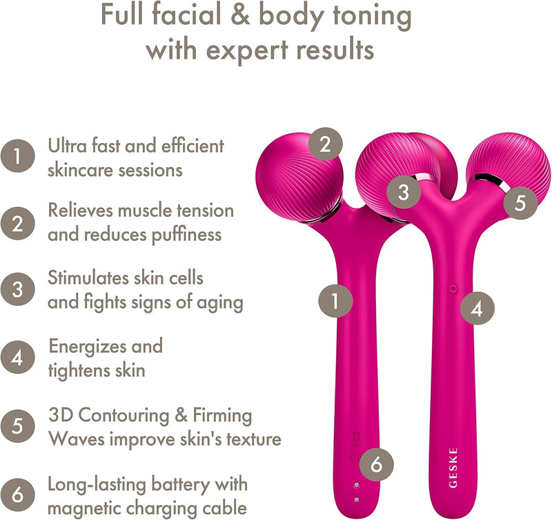 Geske Sonic Facial & Body Roller | 4 in 1