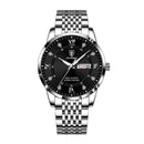 Poedagar 836SLBK Black Dial Stainless Steel Quartz Men's Watch