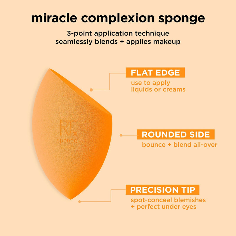 Real Techniques Miracle Complexion Sponge Makeup Blender + Travel Case