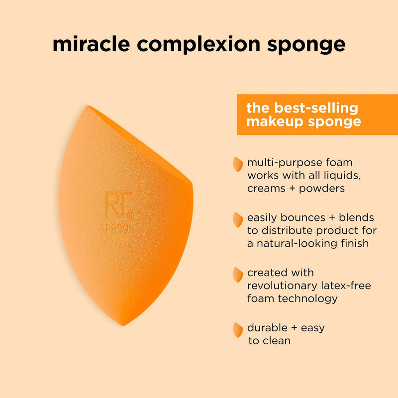 Real Techniques Miracle Complexion Sponge Makeup Blender + Travel Case