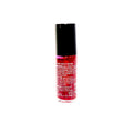 Red lip gloss with black cap on a white background