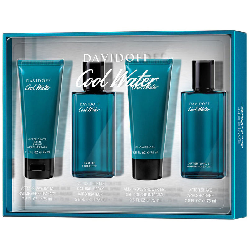 Davidoff Cool Water Gift Set for Men EDT 75ml+75ml Asb + 75ml Sg + 75ml-xpressionsstyle