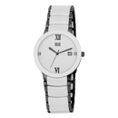 ELIZ ES8866L4NWW SS Case & SS/Ceramic Band Date Women's Watch