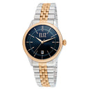 ELIZ ES8893G2UBU SS Case & Band Date Men's Watch