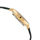 ELIZ ES8909L1GEE SS Caseback & Leather Strap 3-Hands Women's Watch