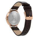 ELIZ ES8911L1RSO SS Caseback Leather 3 Hands Women's Watch