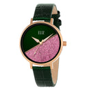 ELIZ ES8911L1REE SS Caseback Leather 3 Hands Women's Watch