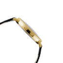 ELIZ ES8922G1GCN SS Caseback & Leather Strap Date Men's Watch