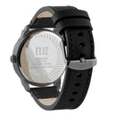 ELIZ ES8924G1ANN SS Caseback & Leather Strap Day-Date Men's Watch