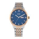 ELIZ ES8941G2UBU SS Case & Band Day-Date Men's Watch