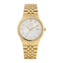 ELIZ ES8943G2GSG SS Case & Band Calendar Men's Watch