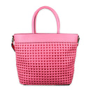 Guess Sicilia Top Zip Large Bright Pink Tote Shoulder Bag with Handles-xpressionsstyle