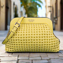 Guess Sicilia Shoulder Large Frame Clutch Yellow Convertible Strap-xpressionsstyle