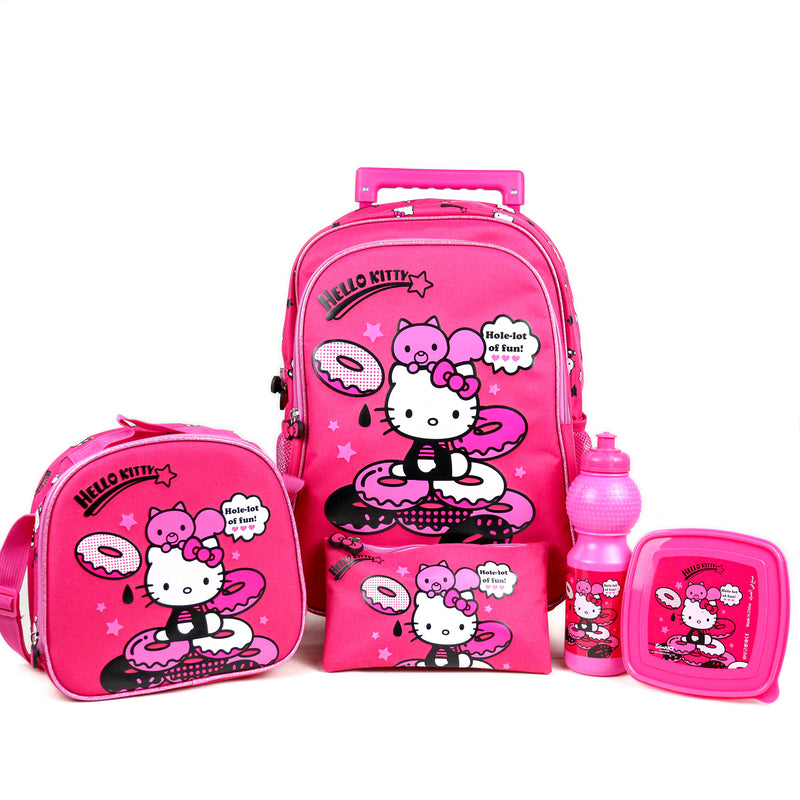 HELLO KITTY 16" 5in1 Trolley BackPack Set for KIDS
