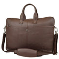 Men's Premium Full-Grain Leather Laptop Briefcase - Fits Up to 15.6" Laptops