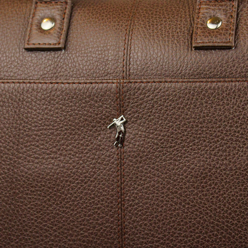 Men's Premium Full-Grain Leather Laptop Briefcase - Fits Up to 15.6" Laptops