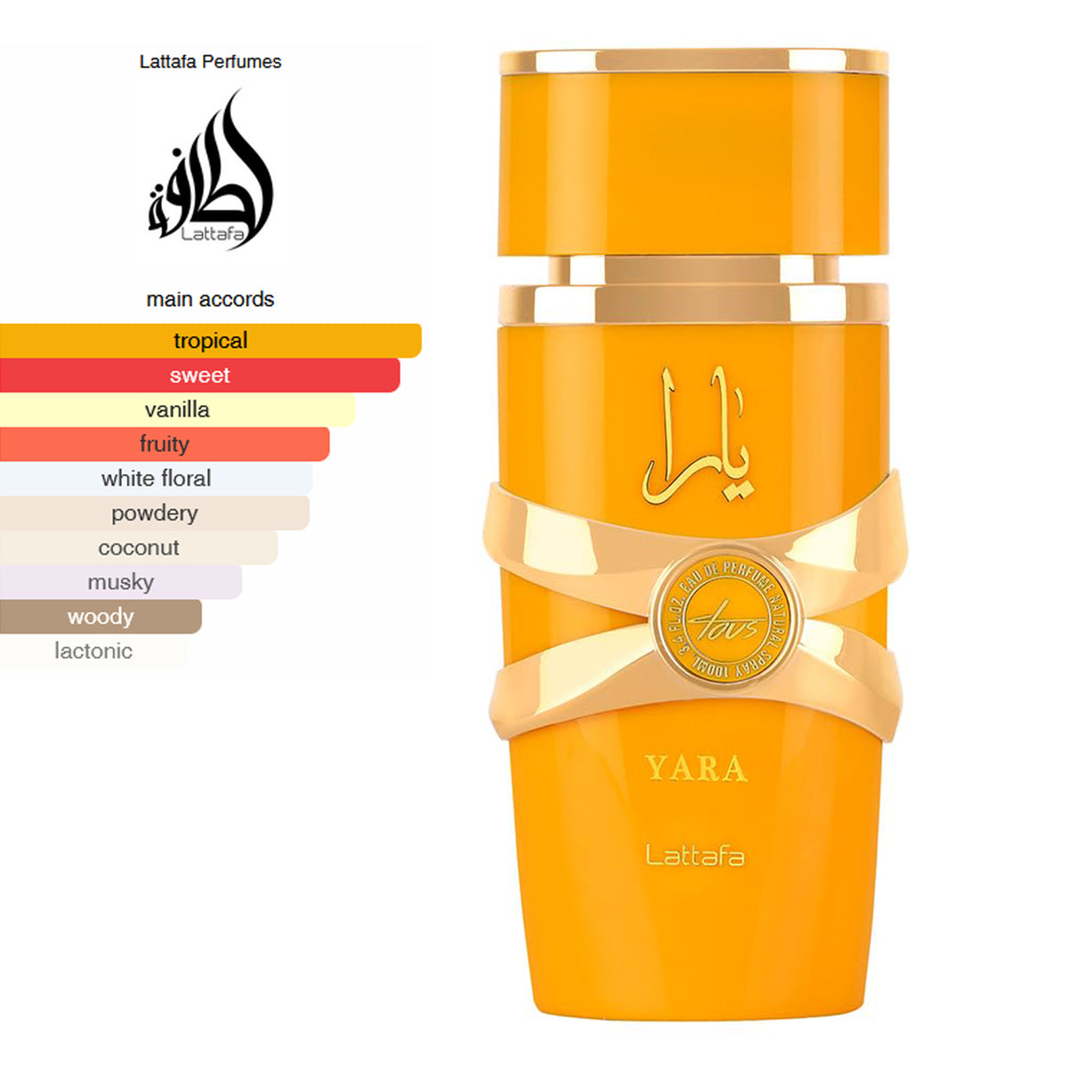 Parfum Lattafa Yara Tous – 100 Ml, Authentique Dubaï, Longue Tenue