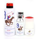 Polo Club Sport No.9, Gift Set for Men EDT Sport Deodorant 175ml + 50ml + Antiperspirant Roll On 50ml-xpressionsstyle