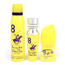 Polo Club No.8 Gift Set for Women EDP Deodorant 175ml + 50ml + Antiperspirant Roll On 50ml-xpressionsstyle