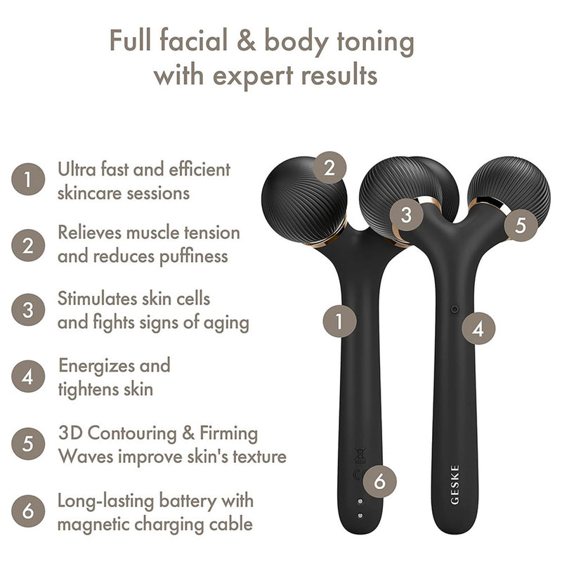 Geske Sonic Facial & Body Roller | 4 in 1