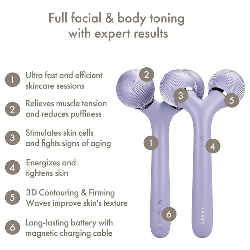 Geske Sonic Facial & Body Roller | 4 in 1